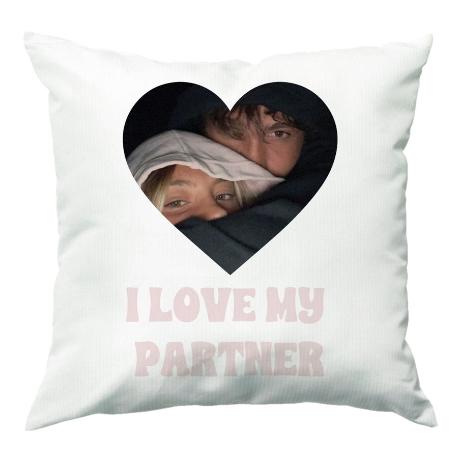 I Love My Partner - Personalised Couples Cushion