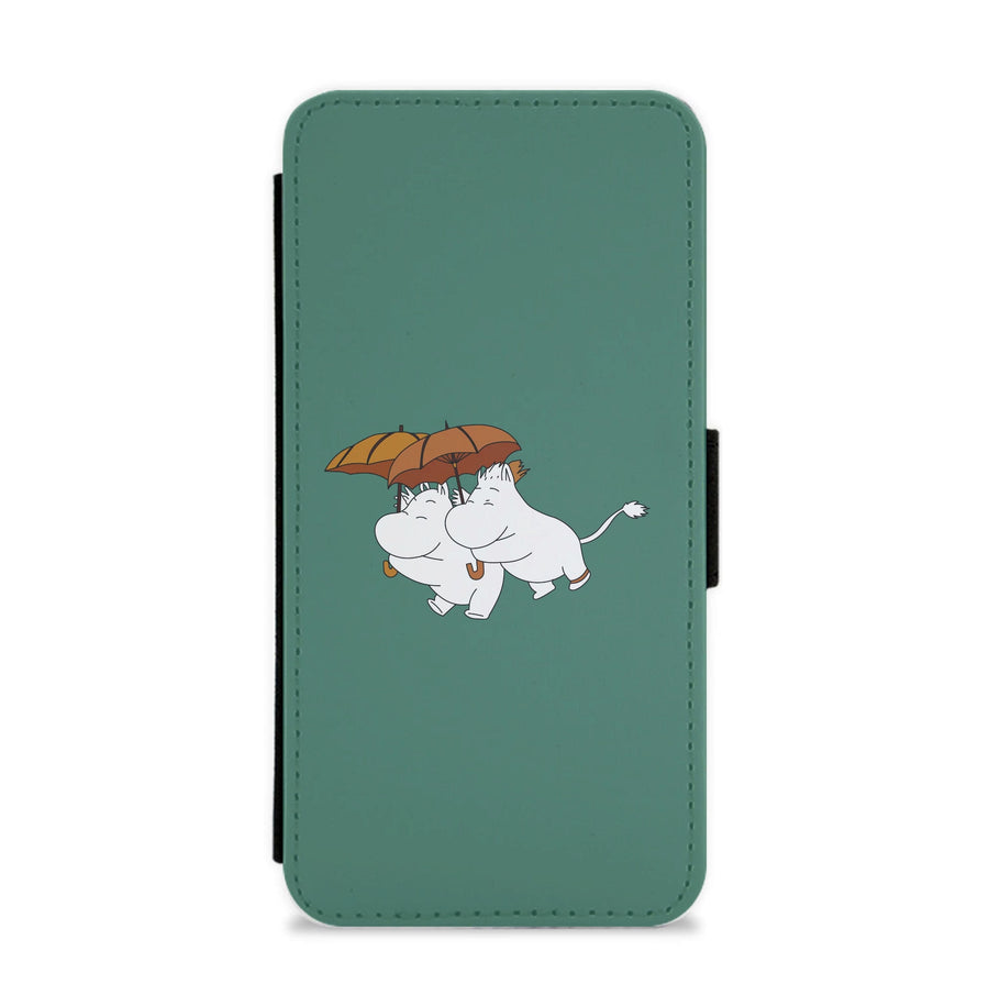 Moomin Umbrellas  Flip / Wallet Phone Case