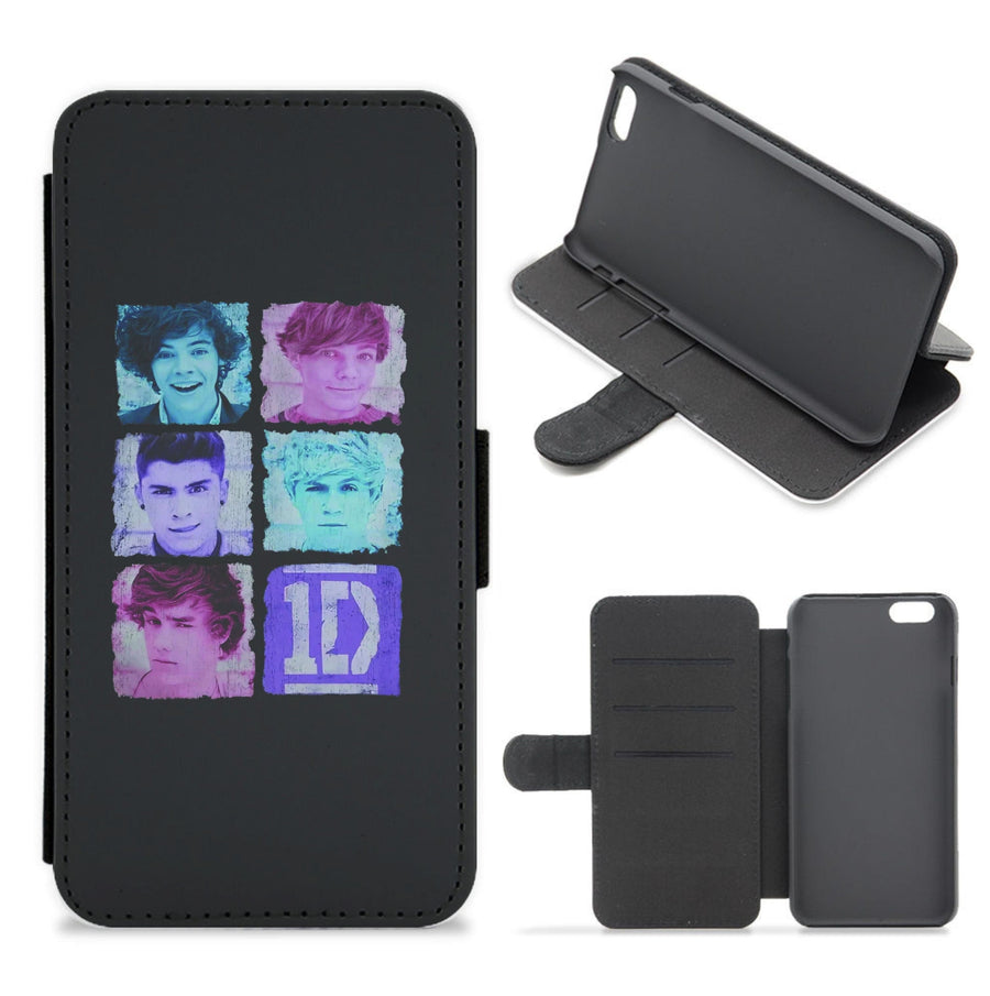 1D Memebers - One Direction Flip / Wallet Phone Case