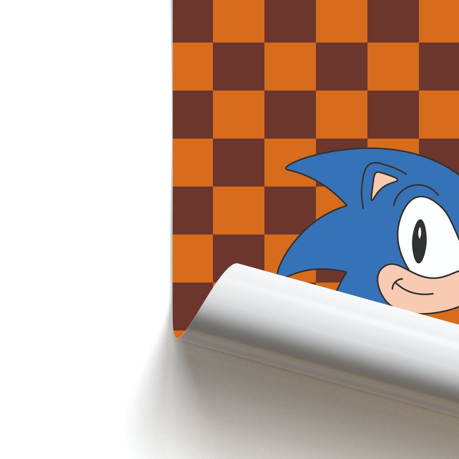 Checkered Sonic - Sonic Poster