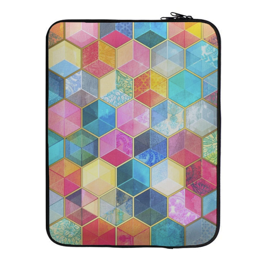 Colourful Honeycomb Pattern Laptop Sleeve