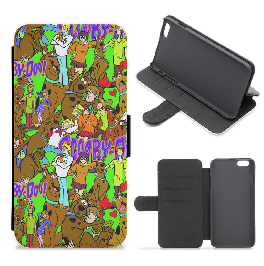 Collage - Scooby Doo Flip / Wallet Phone Case