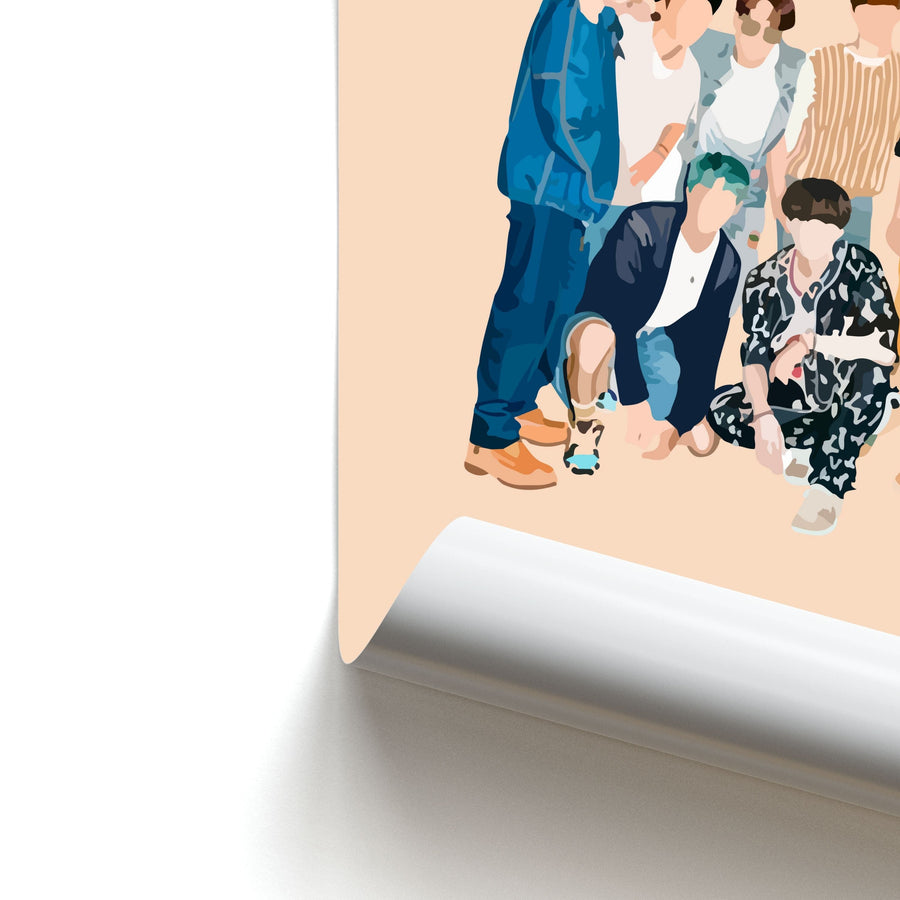 Casual BTS Band Poster