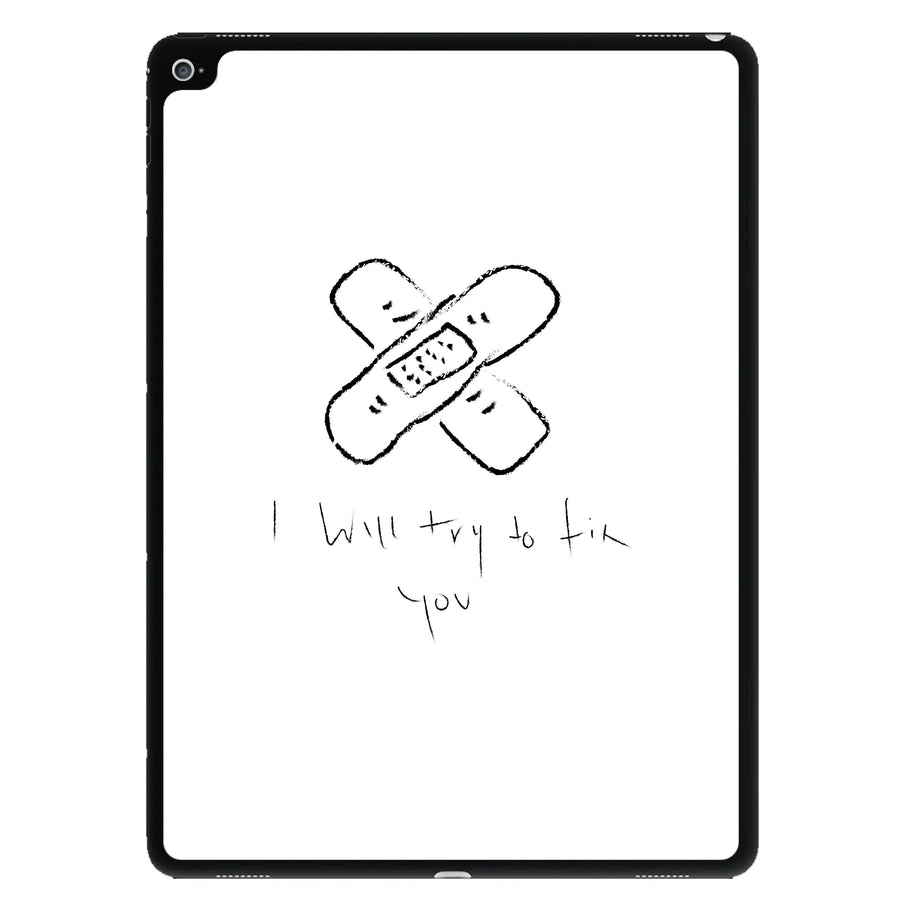 I Will Try To Fix You - White Coldplay iPad Case