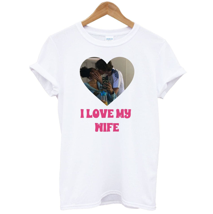 I Love My Wife - Personalised Couples T-Shirt