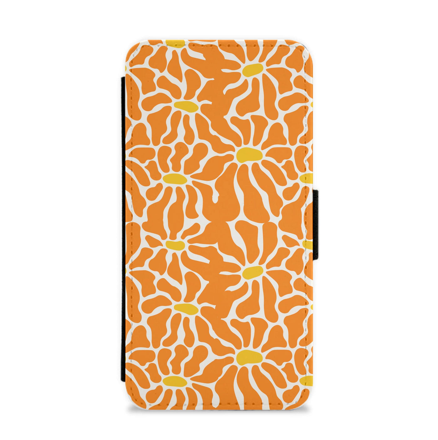 Orange Flowers - Summer Flip / Wallet Phone Case
