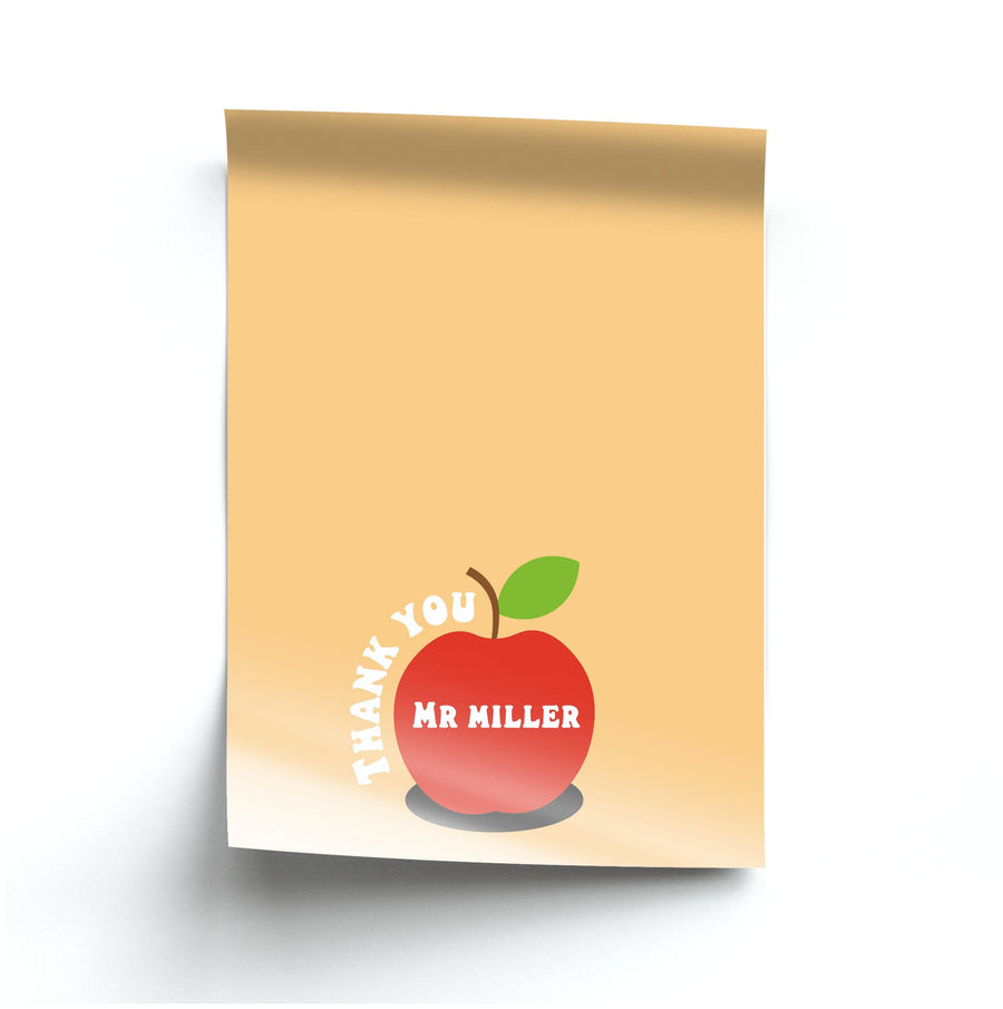 Apple - Personalised Teachers Gift Poster