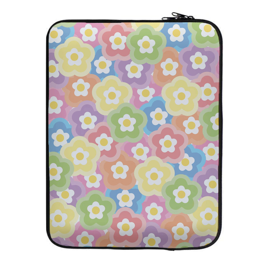 Psychedelic Flowers - Floral Patterns Laptop Sleeve