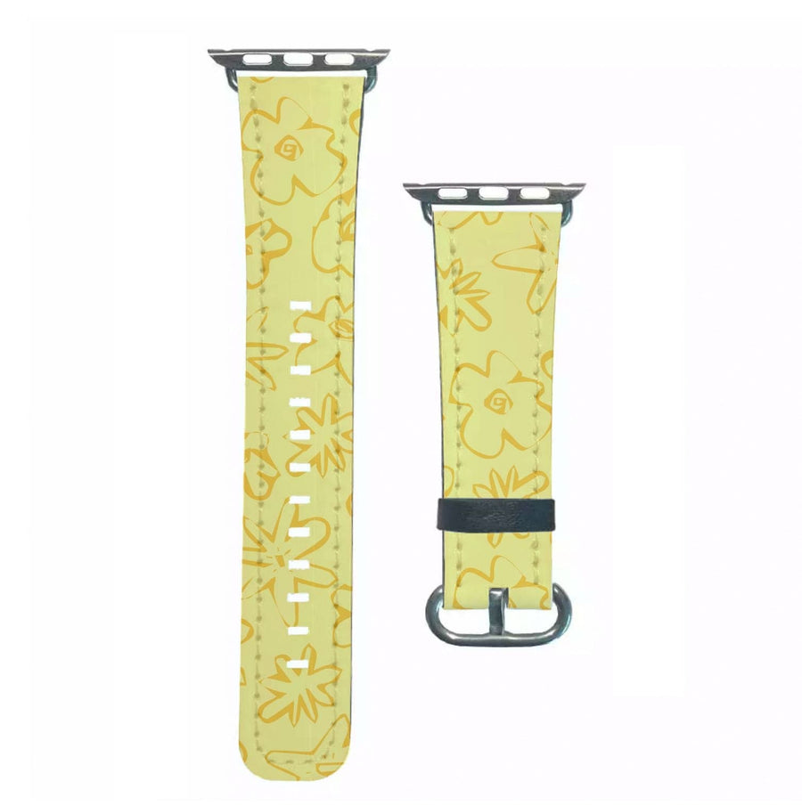 Yellow And Orange - Floral Patterns Apple Watch Strap