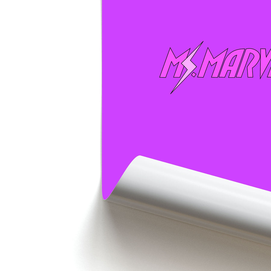 Ms Marvel Pink Lightning Poster