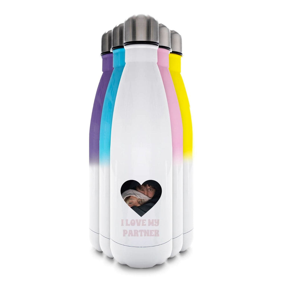 I Love My Partner - Personalised Couples Water Bottle