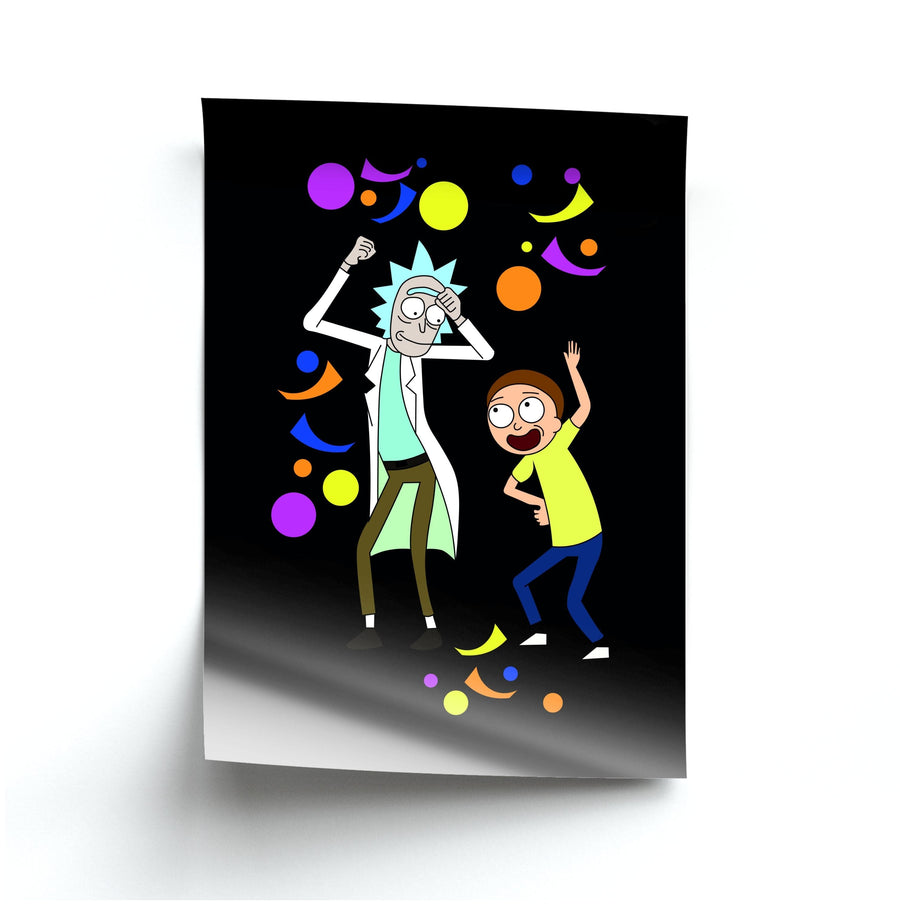 Rick And Morty Dancing Poster