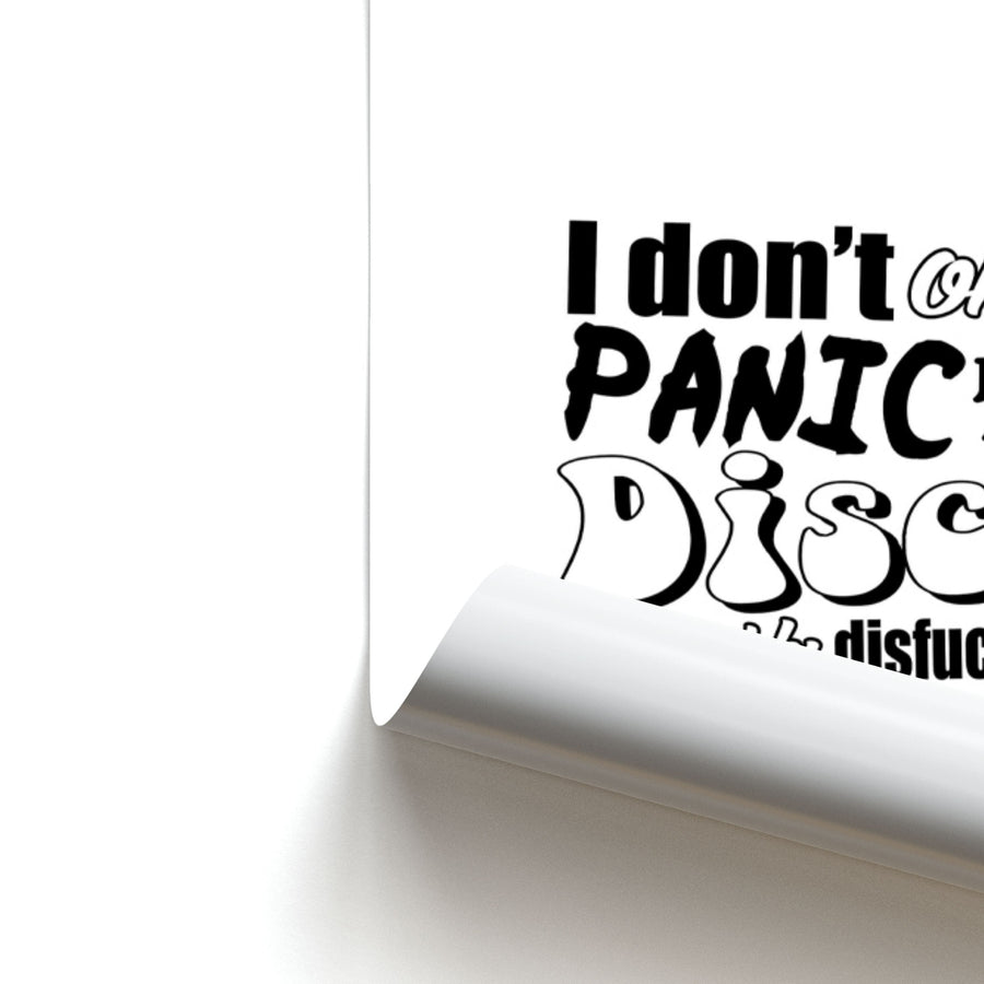 I'm Highly Disfunctional Everywhere - Panic At The Disco Poster