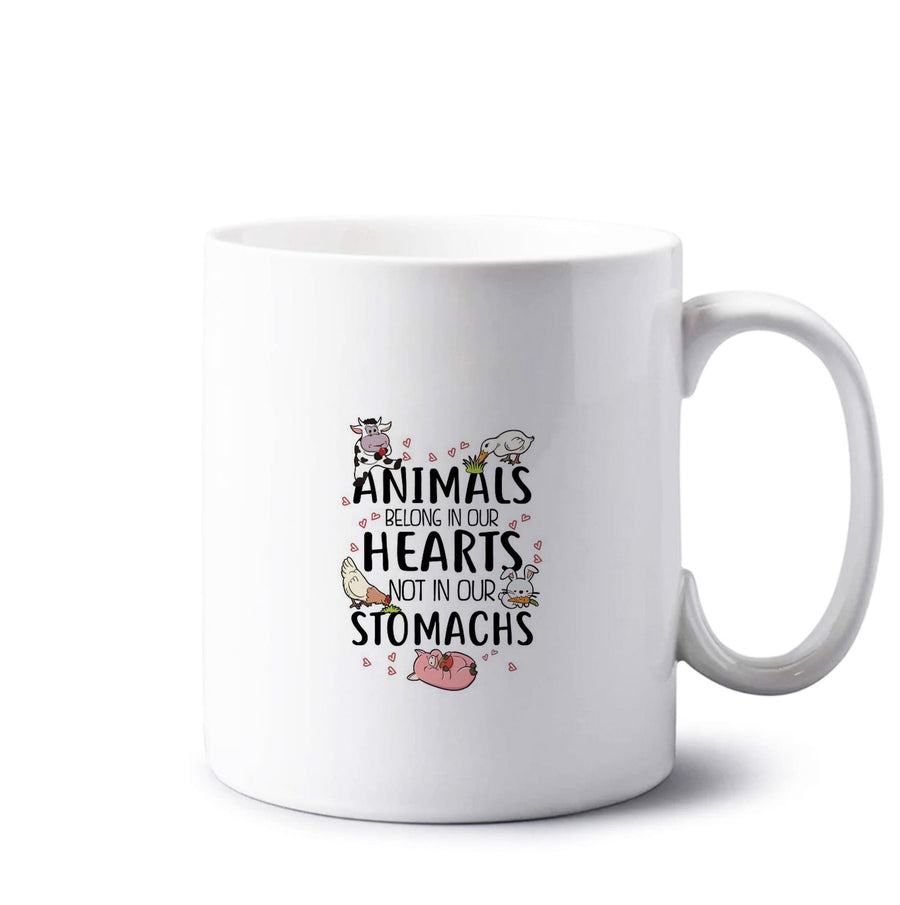Animals Belong In Our Hearts - Vegan Mug