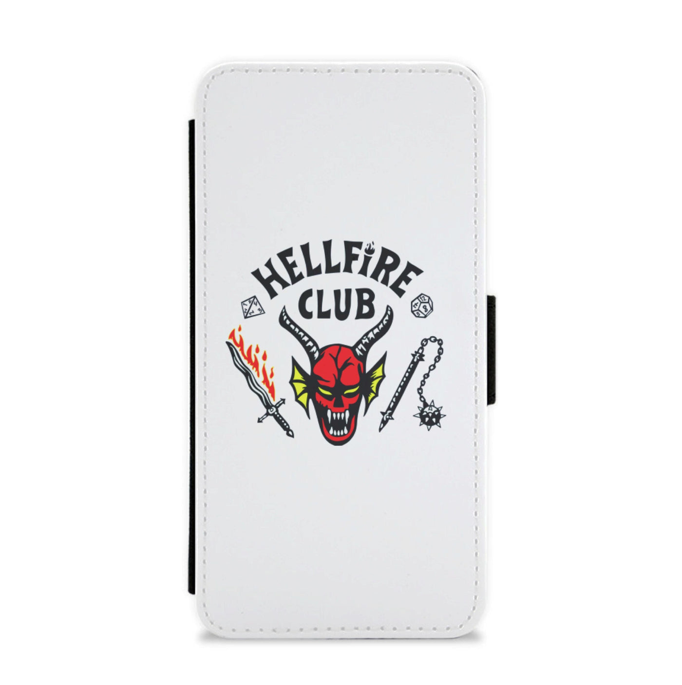 Hellfire Club Logo - White Flip / Wallet Phone Case