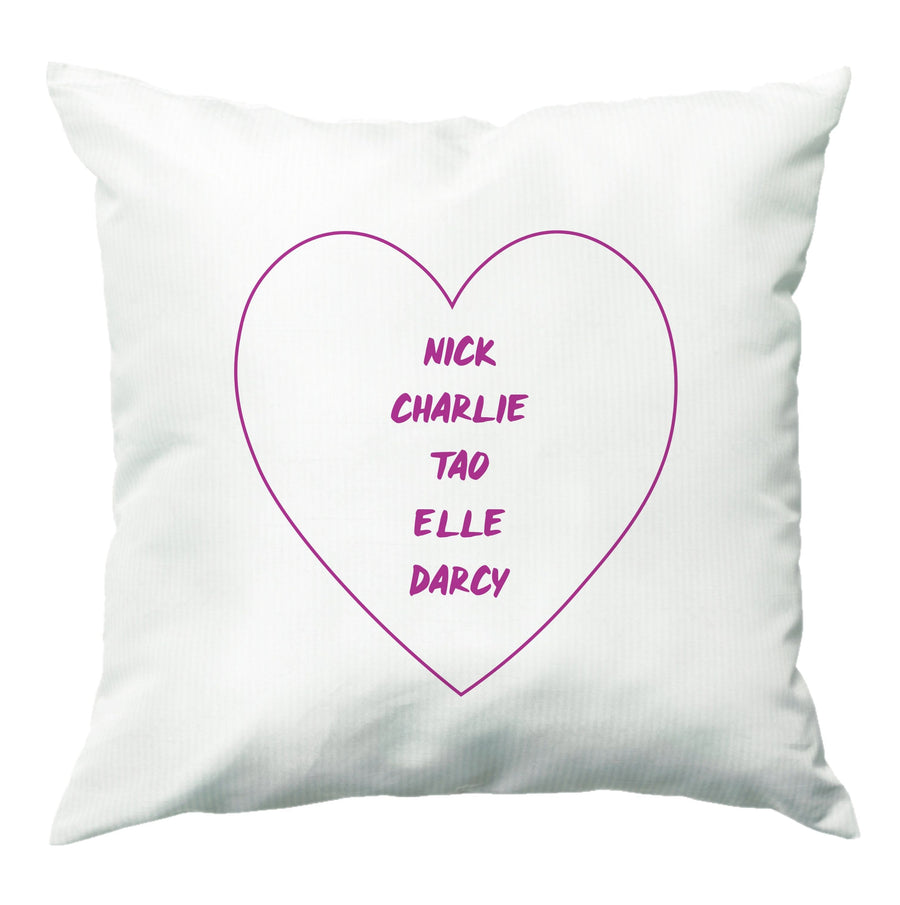Nick , Charlie , Tao , Elle , Darcy - Heartstopper Cushion