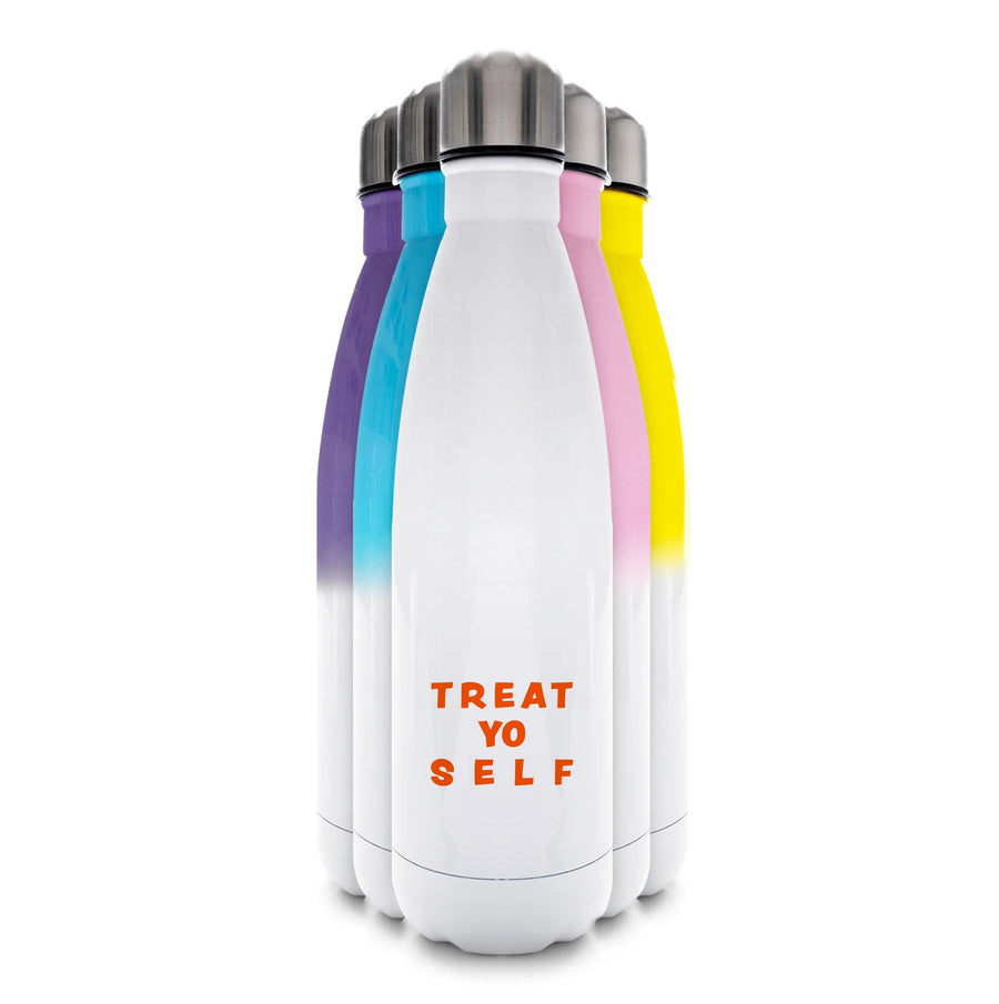 Treat Yo Self Parks And Rec - Halloween Specials Water Bottle