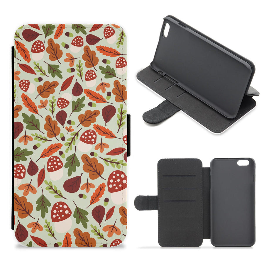 Autumn Pattern Flip / Wallet Phone Case