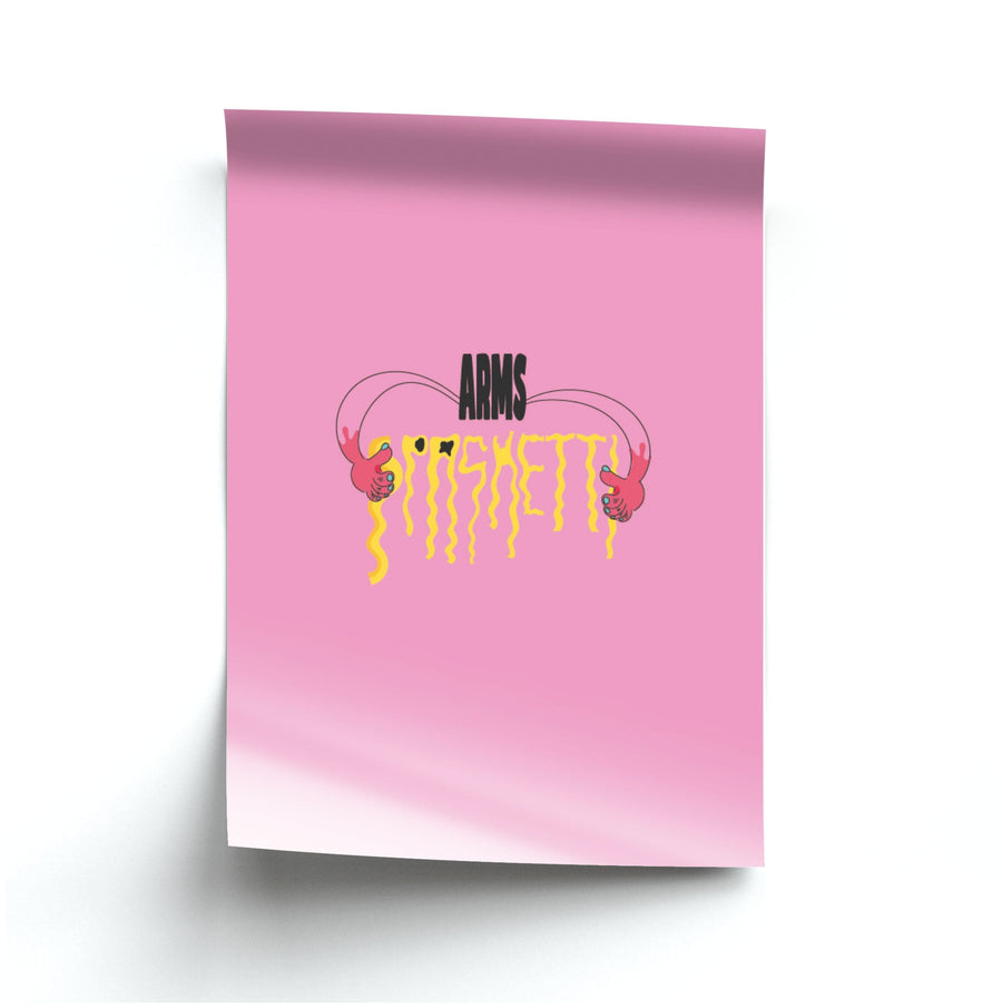 Arms Spaghetti - Pink Poster