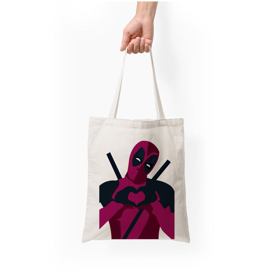 Deadpool heart - Marvel Tote Bag