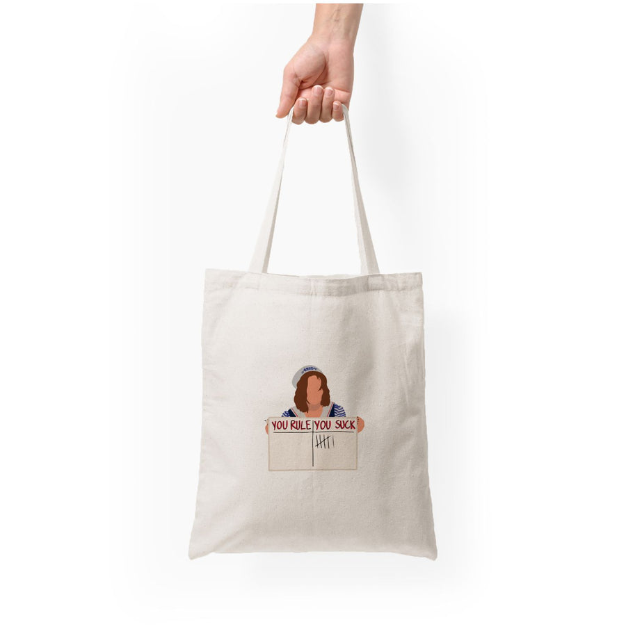 You Suck Tally - Stranger Things Tote Bag