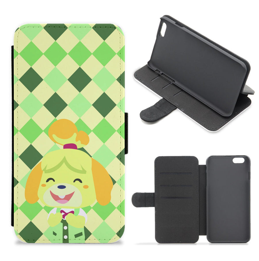 Isabelle checkers - Animal Crossing Flip / Wallet Phone Case