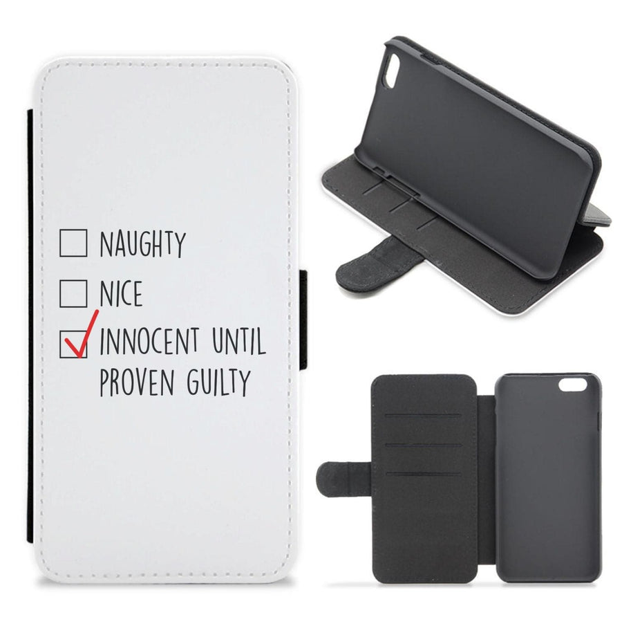 Innocent Until Proven Guilty - Naughty Or Nice  Flip / Wallet Phone Case