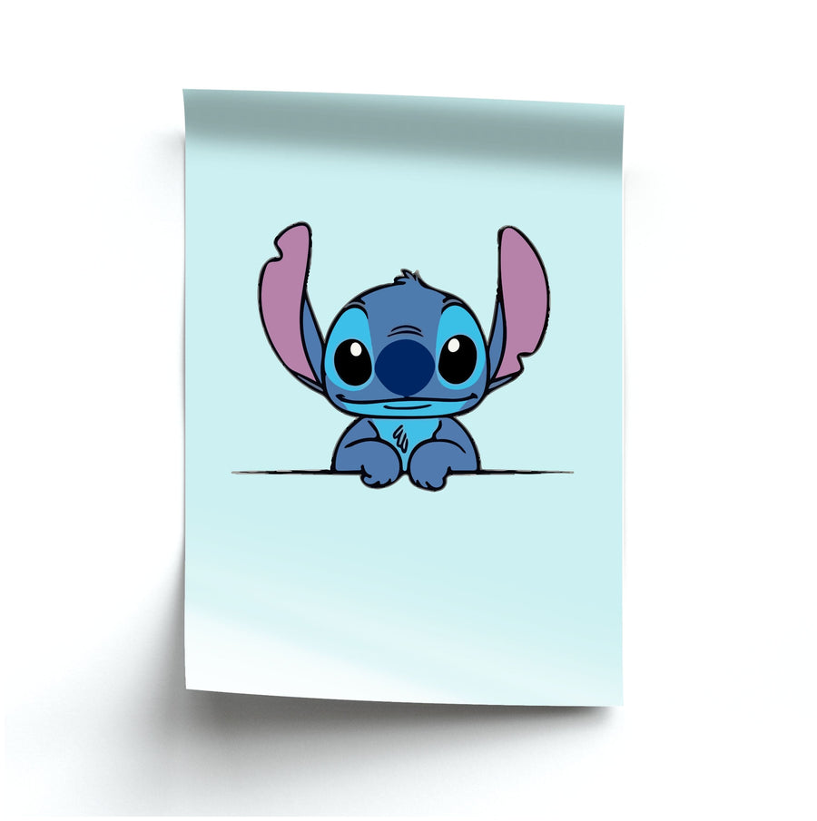 Stitch Leaning - Disney Poster