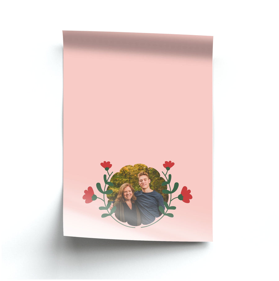 Red Flowers - Personalised Mother's Day Poster