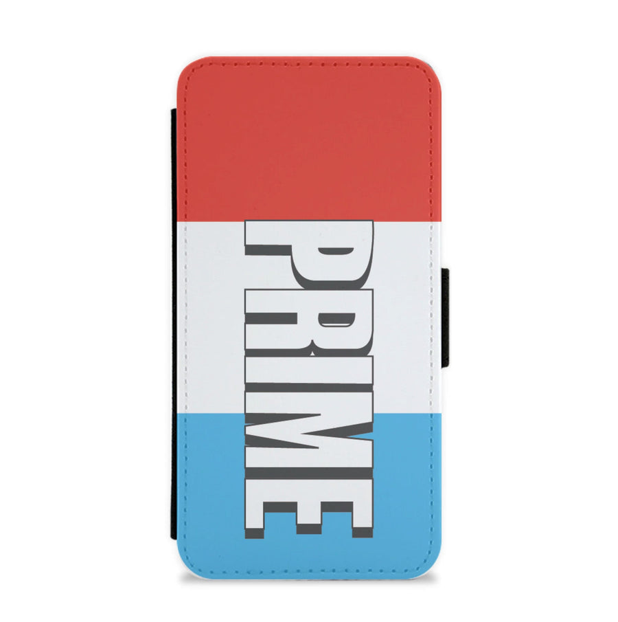 Prime - White And Red Flip / Wallet Phone Case