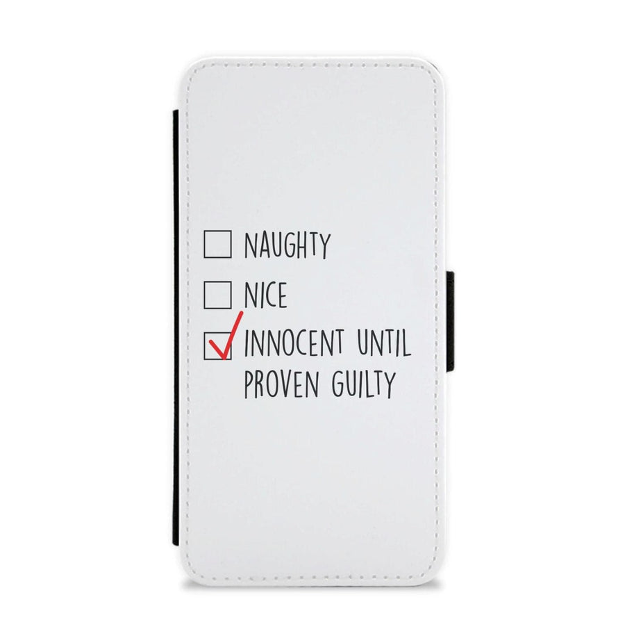 Innocent Until Proven Guilty - Naughty Or Nice  Flip / Wallet Phone Case