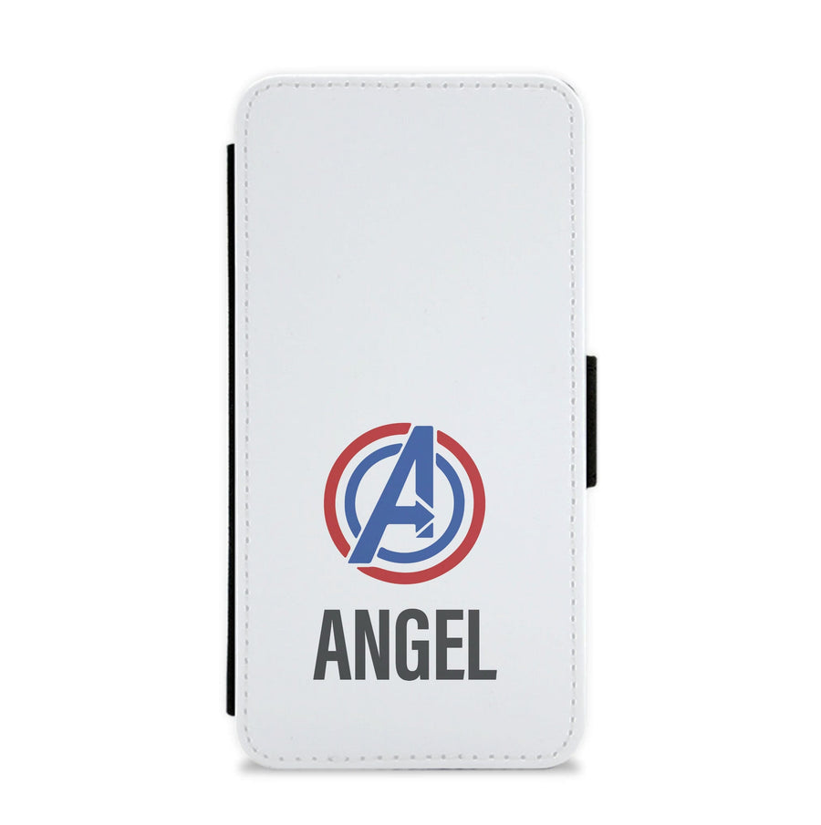 Avengers Symbol - Personalised Marvel Flip / Wallet Phone Case