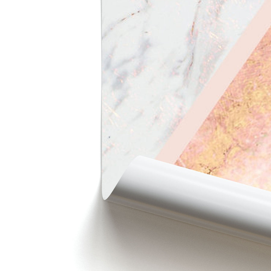 Marble and Rose Gold Poster
