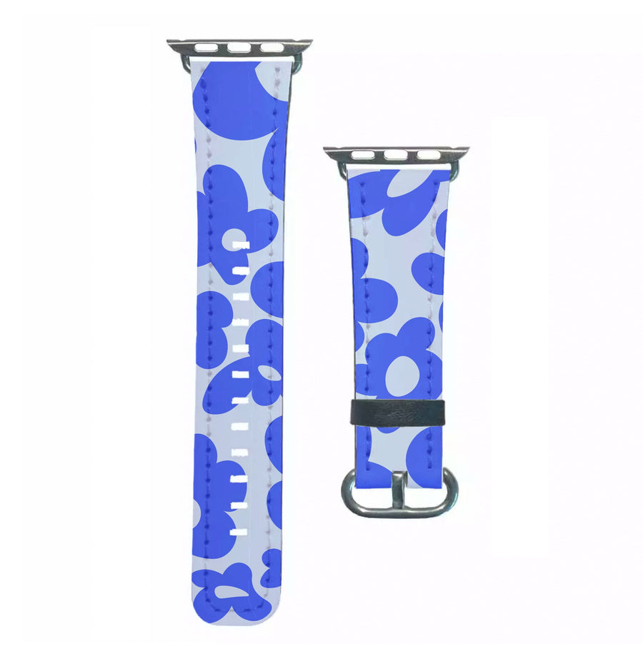 Blue Flowers - Trippy Patterns Apple Watch Strap
