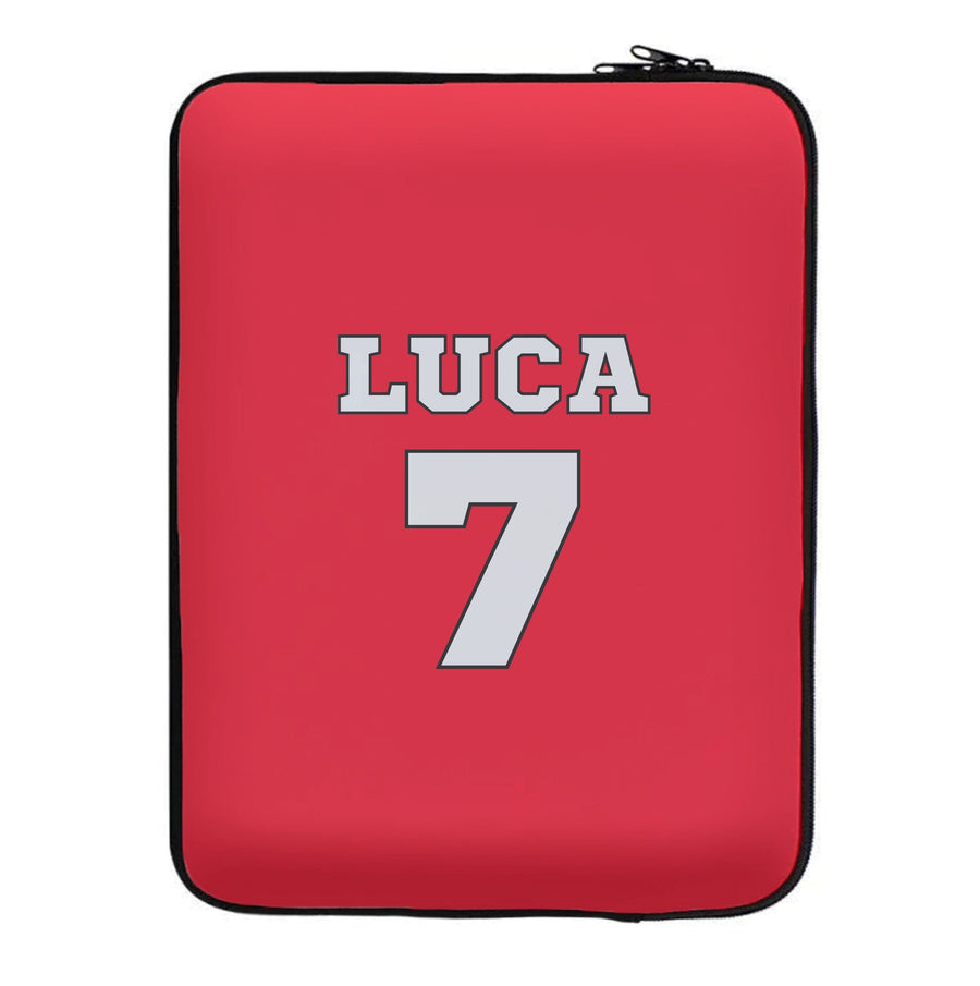 Red - Personalised Football   Laptop Sleeve