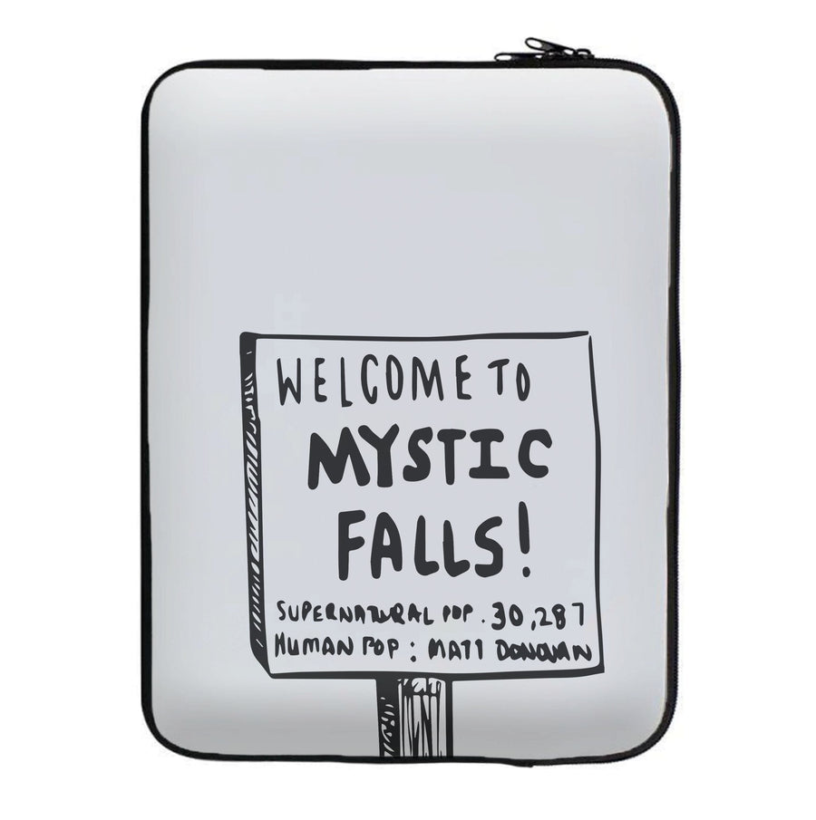 Welcome to Mystic Falls - Vampire Diaries Laptop Sleeve