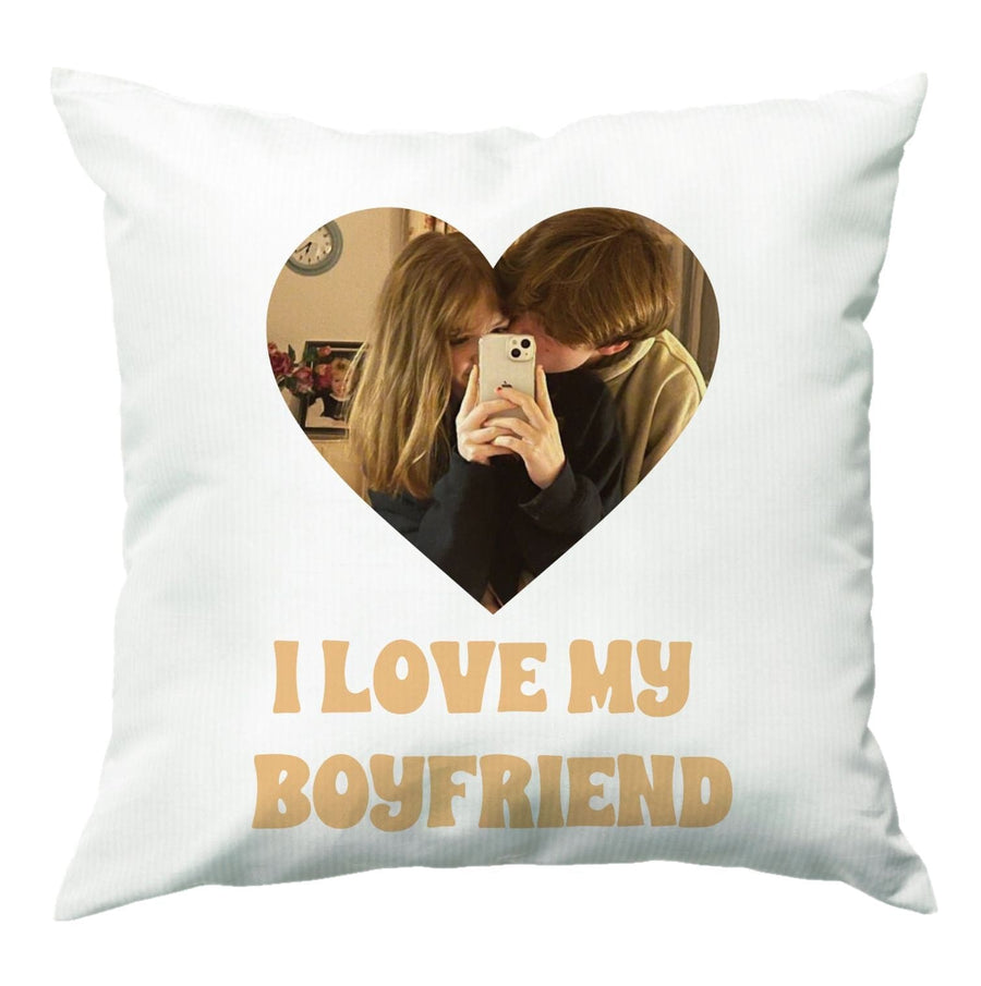 I Love My Boyfriend - Personalised Couples Cushion