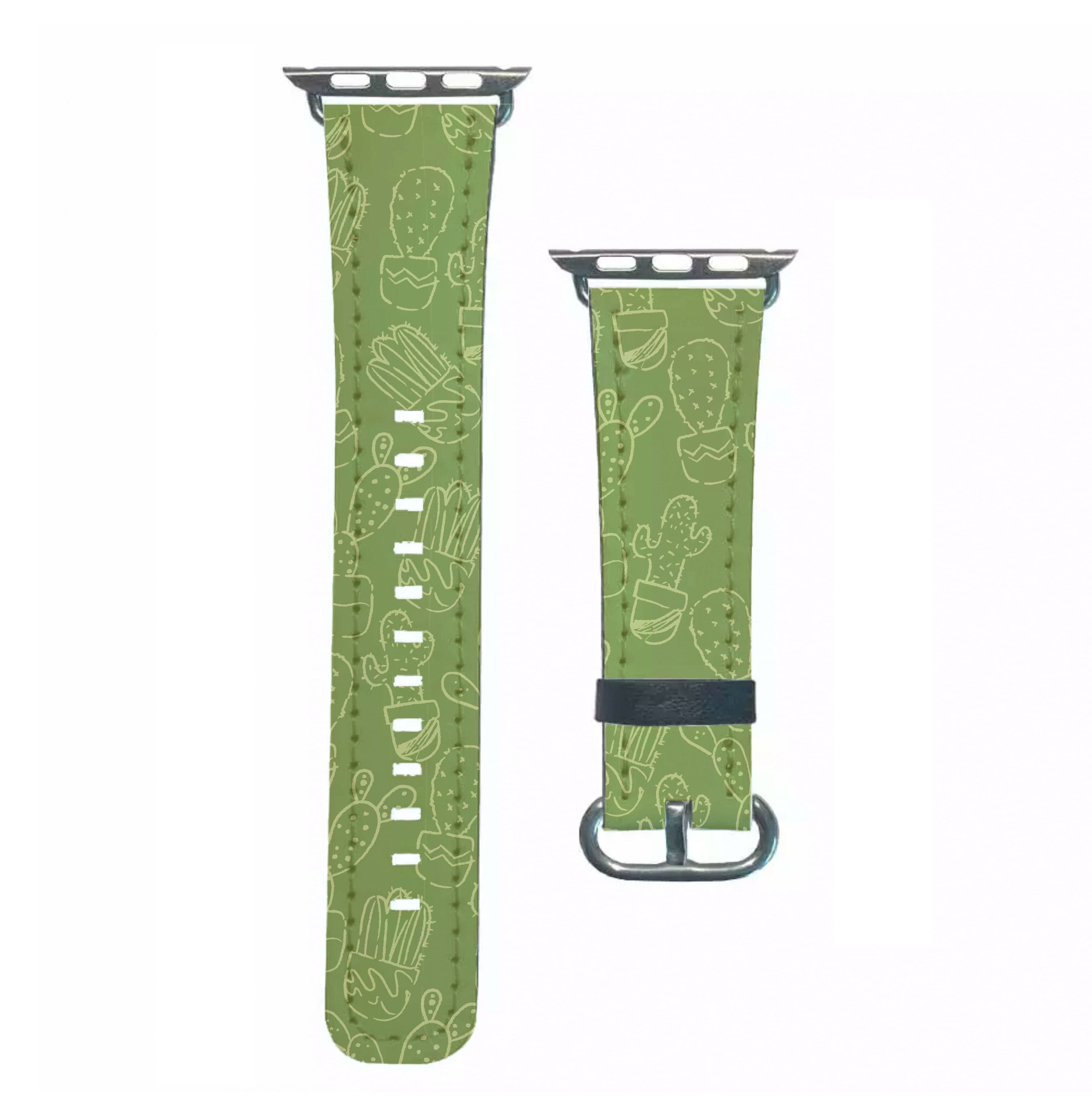 Green And Yellow Cacti - Western Apple Watch Strap