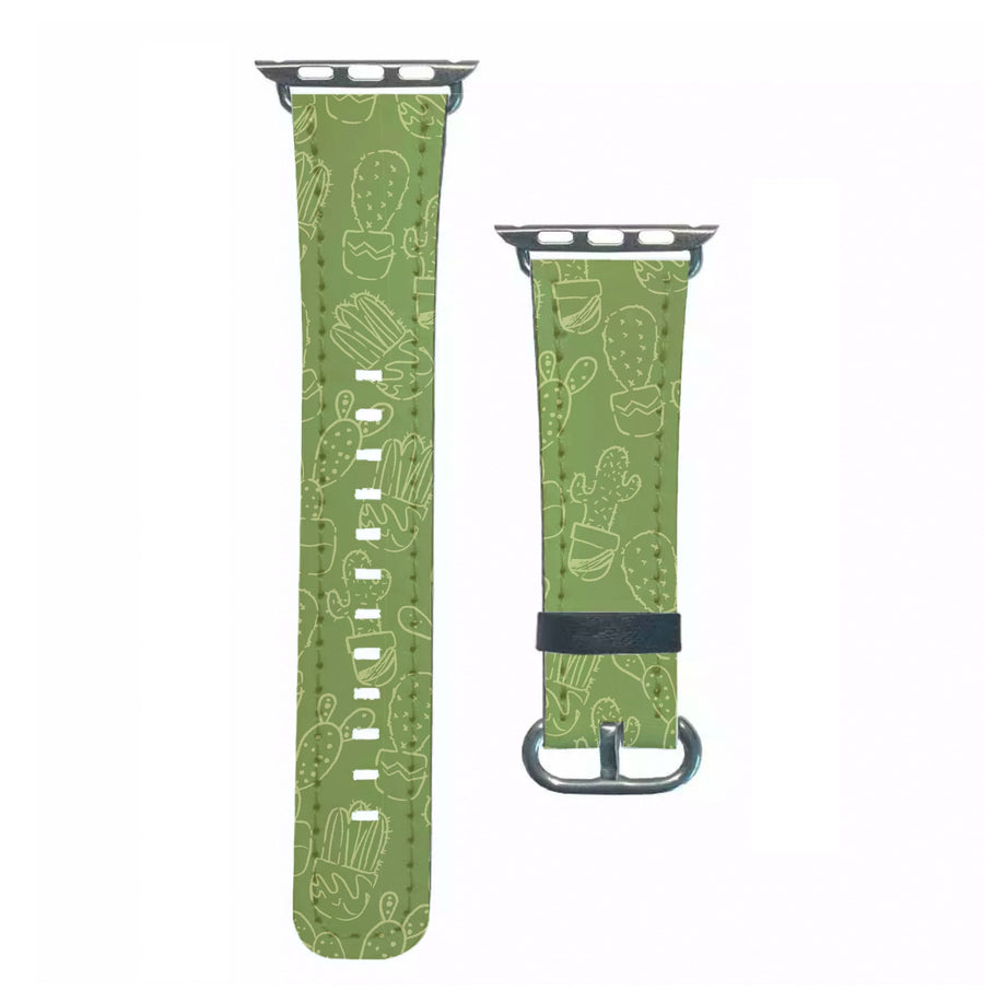 Green And Yellow Cacti - Western  Apple Watch Strap