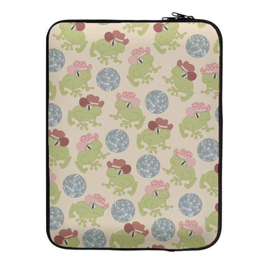 Frogs With Cowboy Hats - Western  Laptop Sleeve