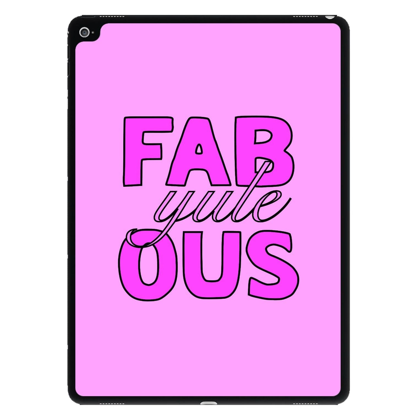 Fab-Yule-Ous Pink - Christmas Puns iPad Case