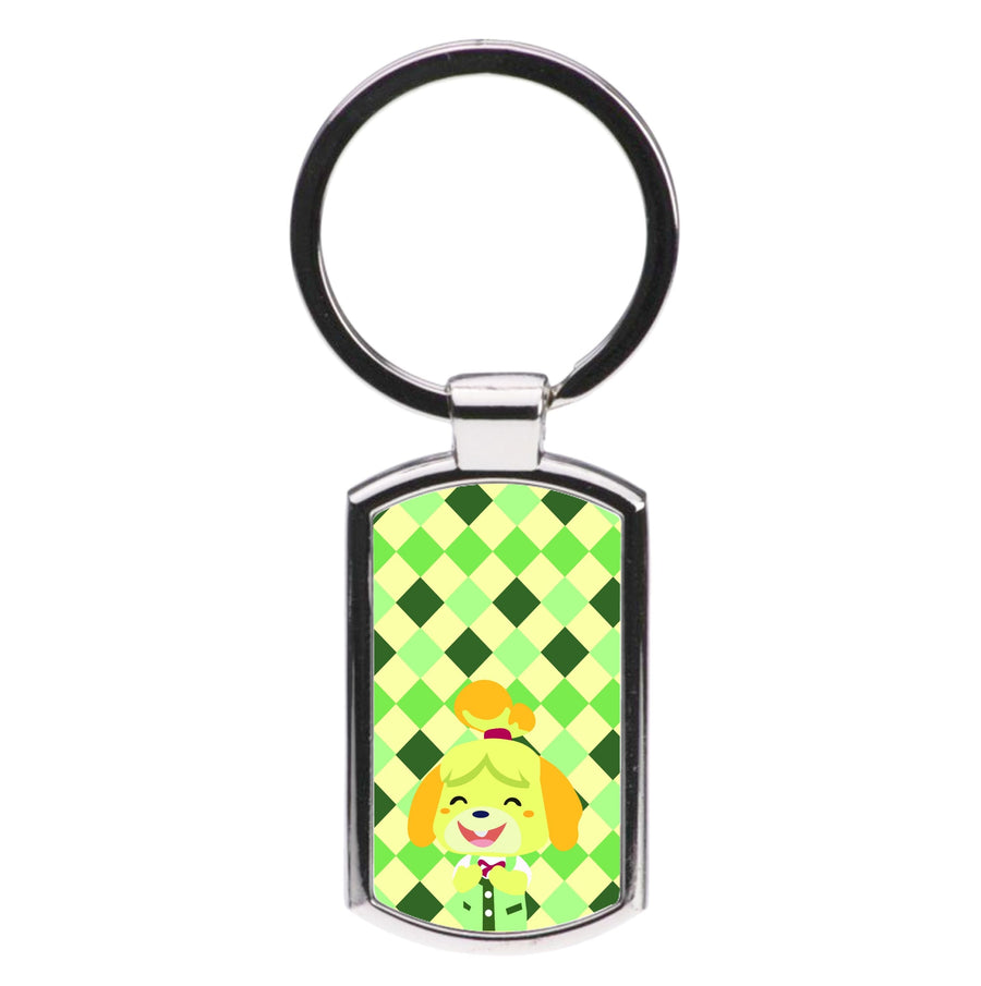 Isabelle checkers - Animal Crossing Luxury Keyring