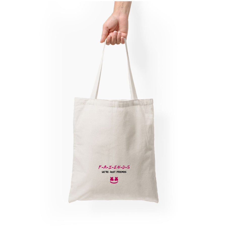 We're Just Friends - Marshmello Tote Bag