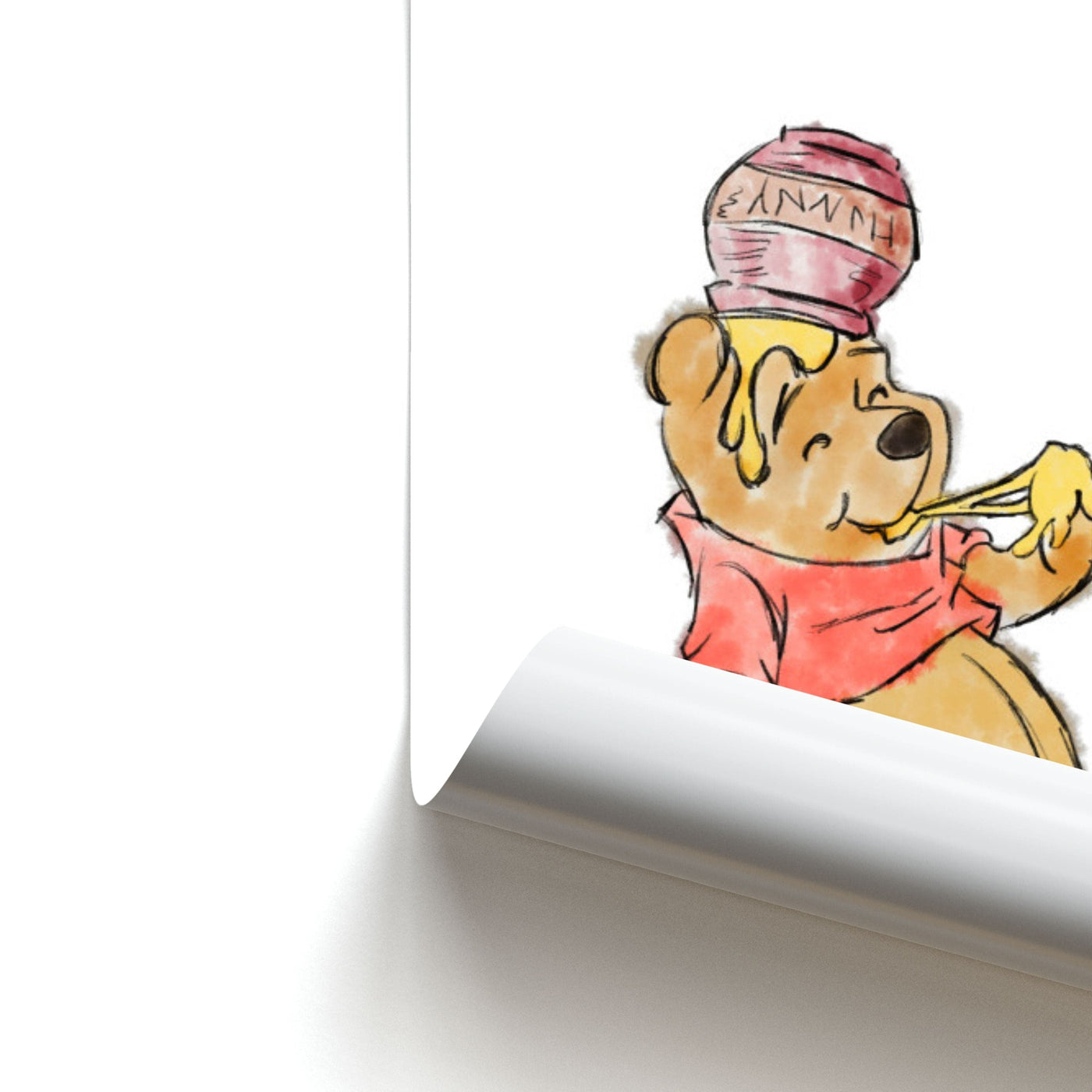 Winnie The Pooh Sketch - Disney Poster