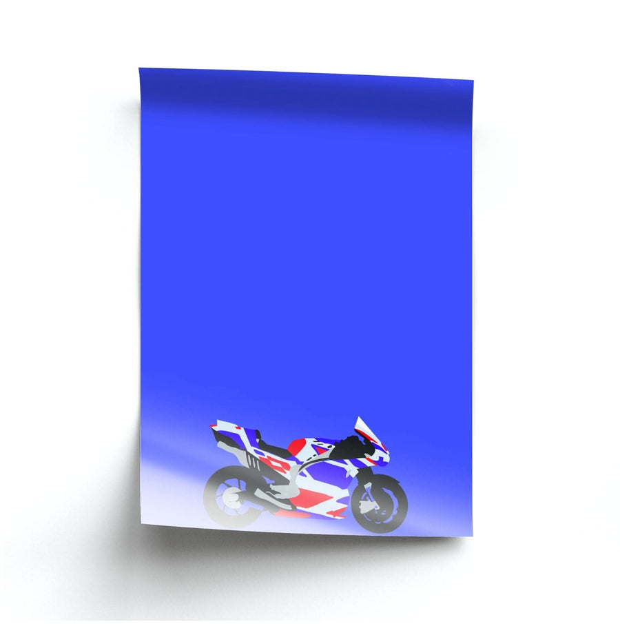 Red And Purple Motorbike - Moto GP Poster