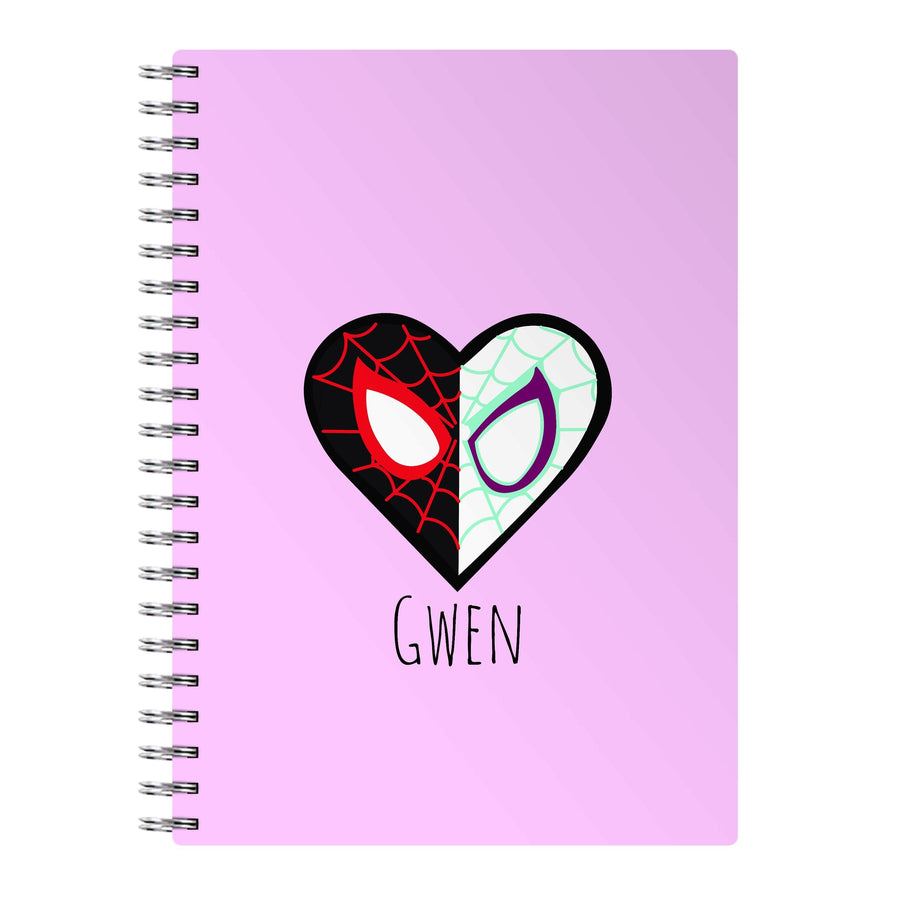 Gwen And SpiderMan - Personalised Marvel Notebook