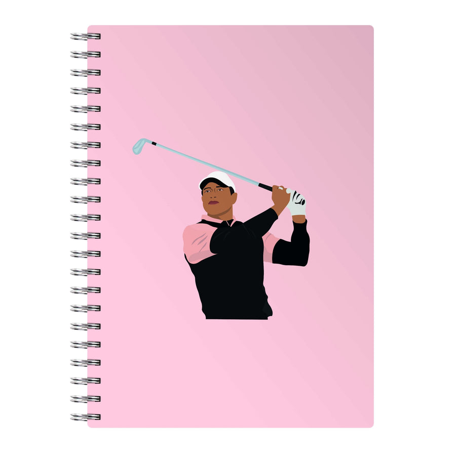 Tiger hitting a iron - Golf Notebook