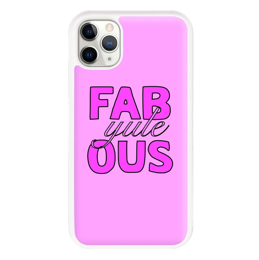 Fab-Yule-Ous Pink - Christmas Puns Phone Case