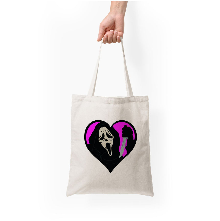 Heart face - Scream Tote Bag