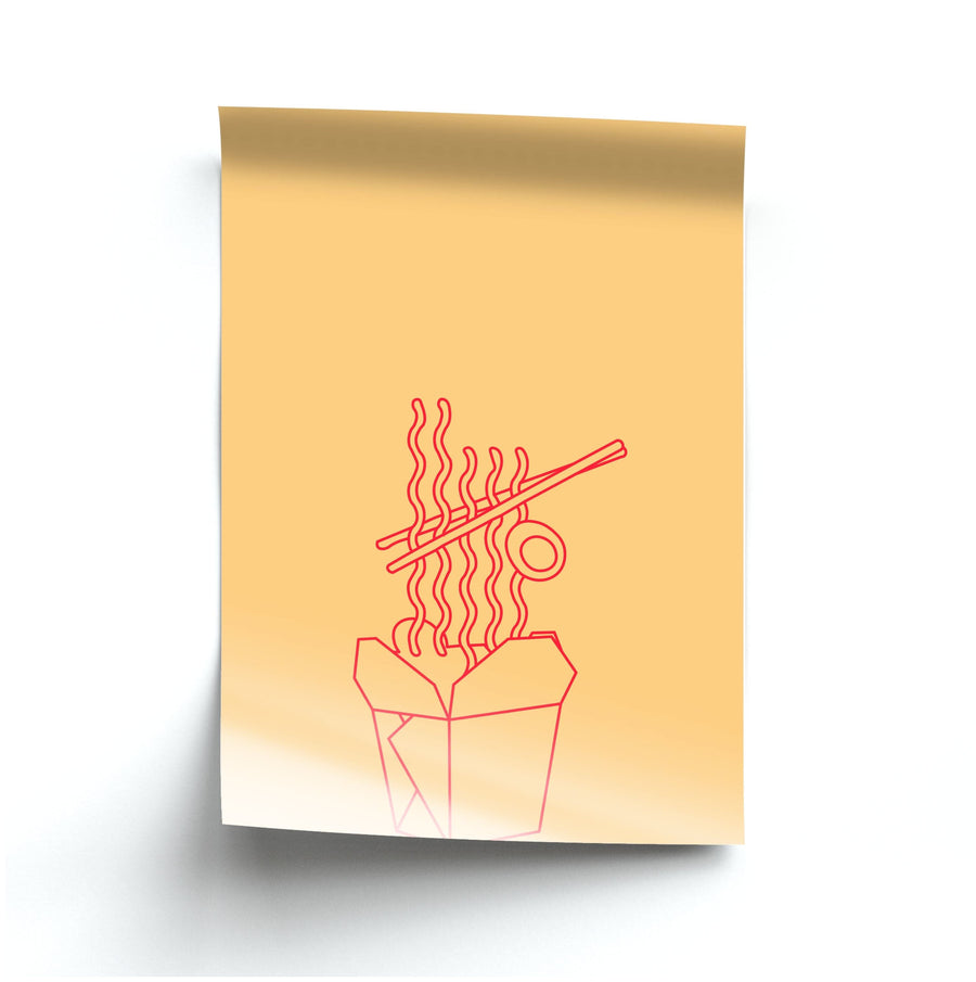 Noodels - Fast Food Patterns Poster